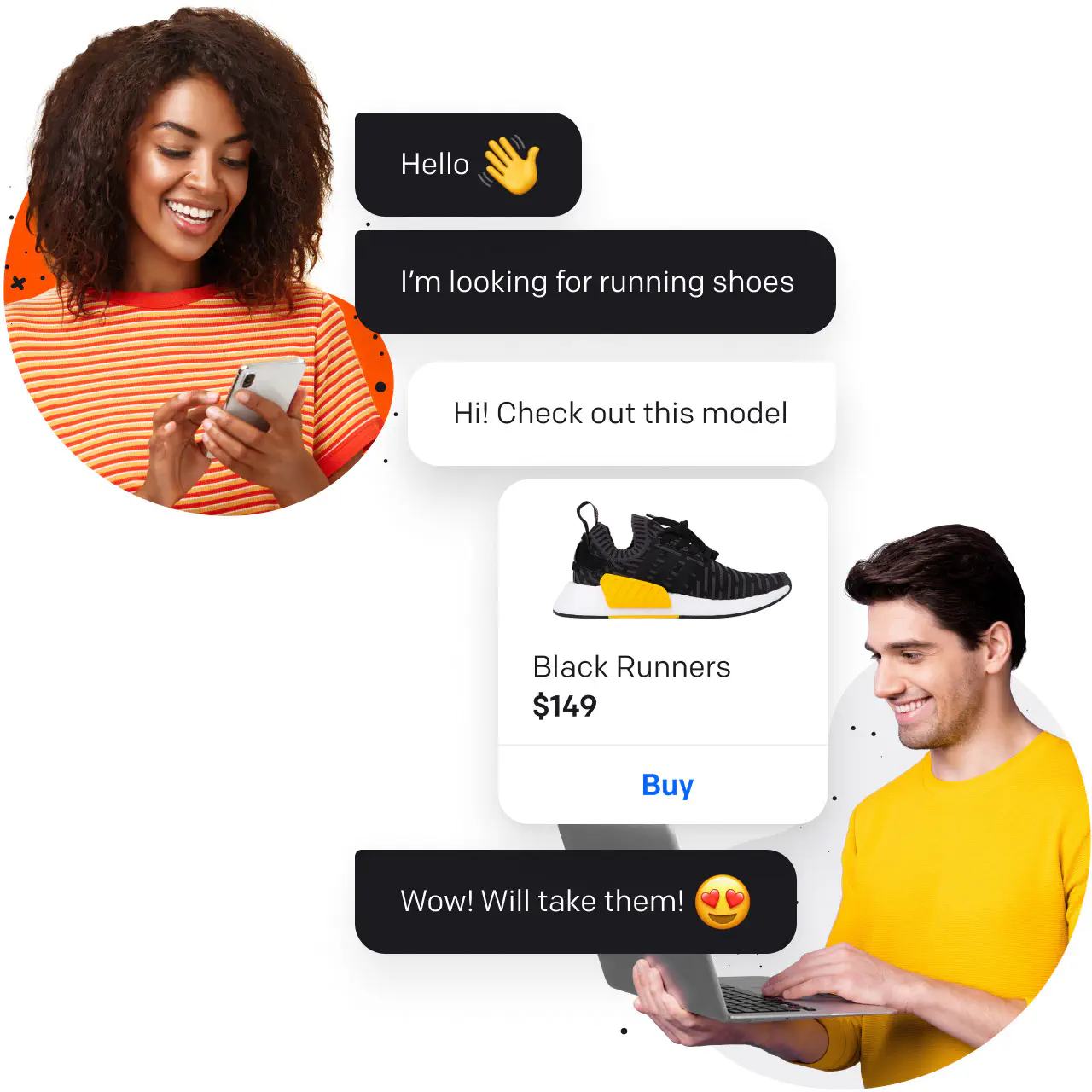 Live chat app view